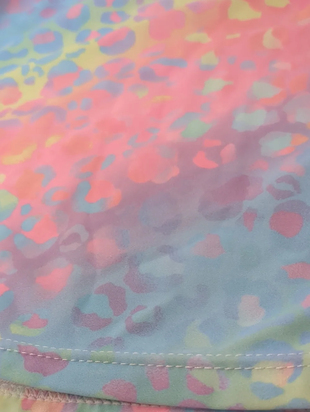 Girls Rainbow Cheetah Swimsuit (Size 7)